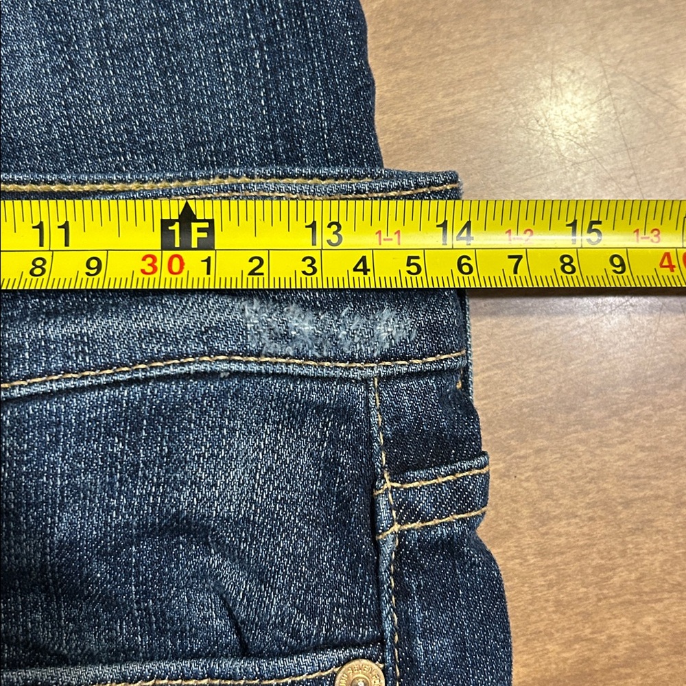 7FAM Low Rise Bootcut Jeans 26 Blue Denim Y2K 28x31 USA
S - Picture 13 of 17